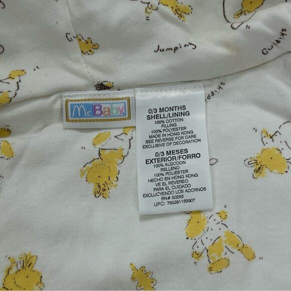 McBaby Infant Yellow Happy Bunny Fall Themed Outerwear w/Hood 0/3 Months - Picture 3 of 7
